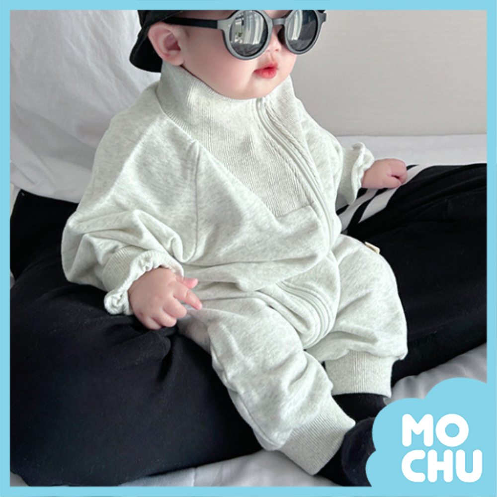 運動風立領拉鍊連身衣(三色)