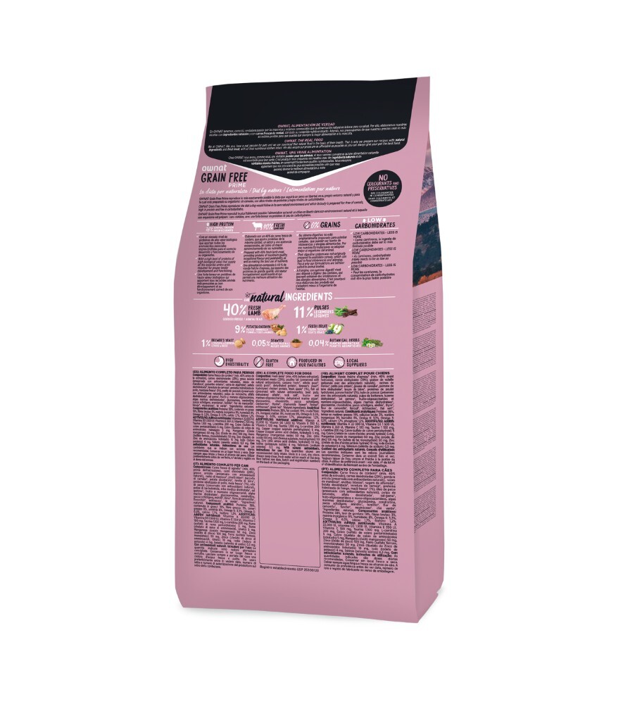 OWNAT 放牧草飼小羔羊 無穀全犬糧 (小顆粒) 3kg