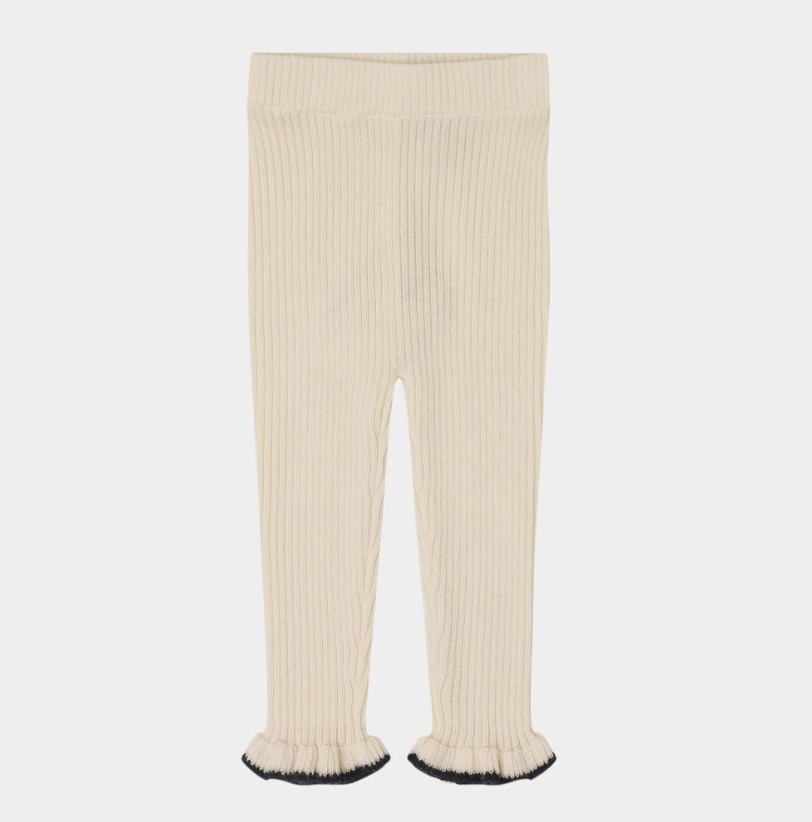FUB 荷葉邊羅紋長褲 Baby Ruffle Leggings-ecru