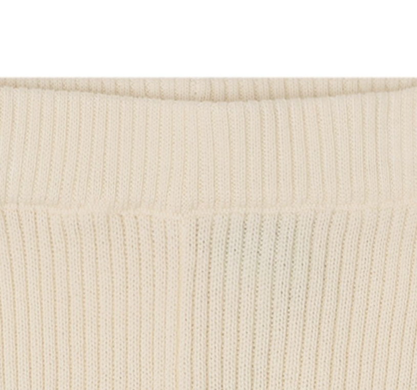 FUB 荷葉邊羅紋長褲 Baby Ruffle Leggings-ecru