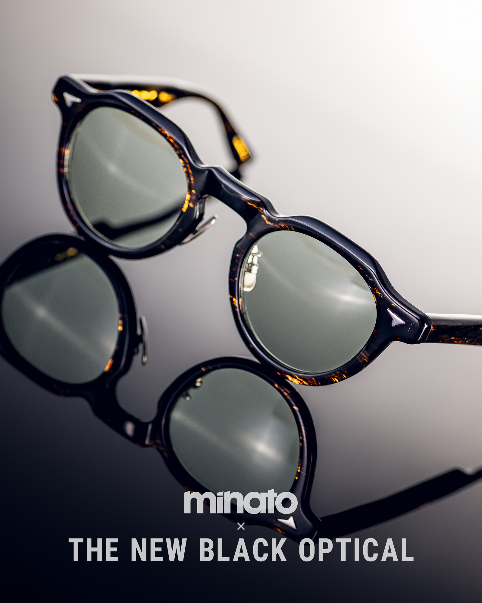 品川義則 X Minato X the new black optical Y1 Burning Wood Demi 木啡色