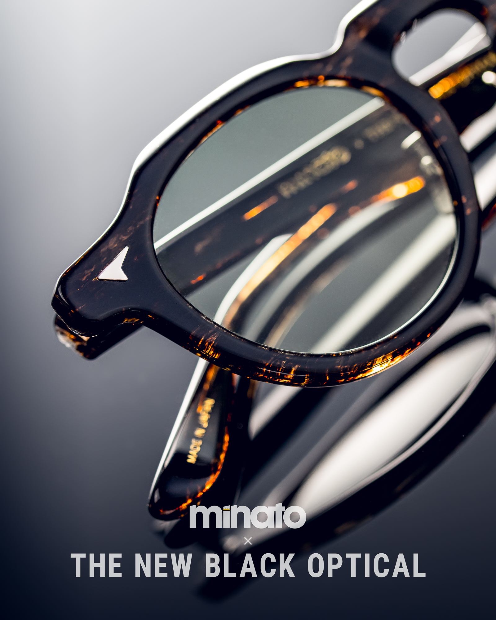 品川義則 X Minato X the new black optical Y1 Burning Wood Demi 木啡色
