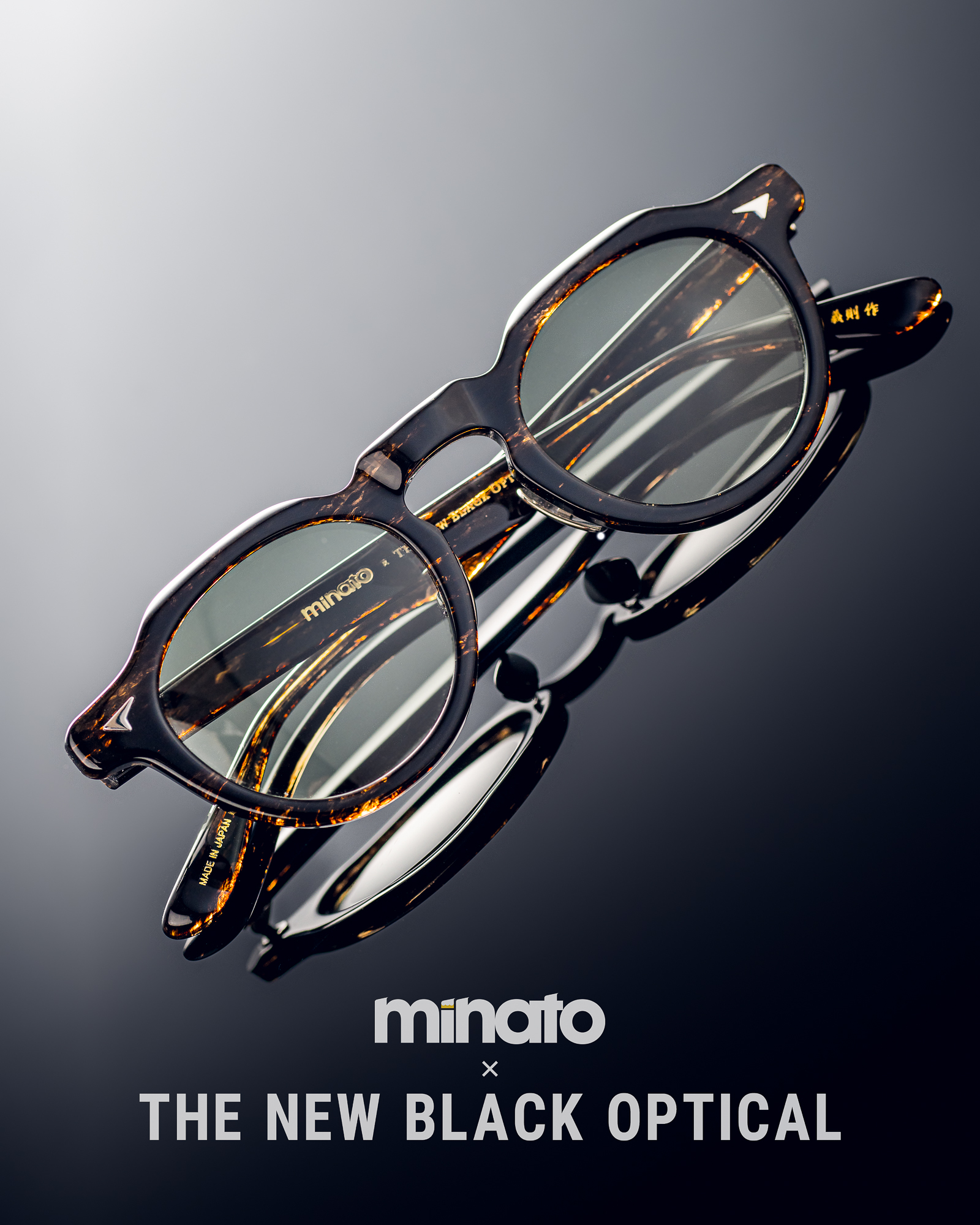 品川義則 X Minato X the new black optical Y1 Burning Wood Demi 木啡色