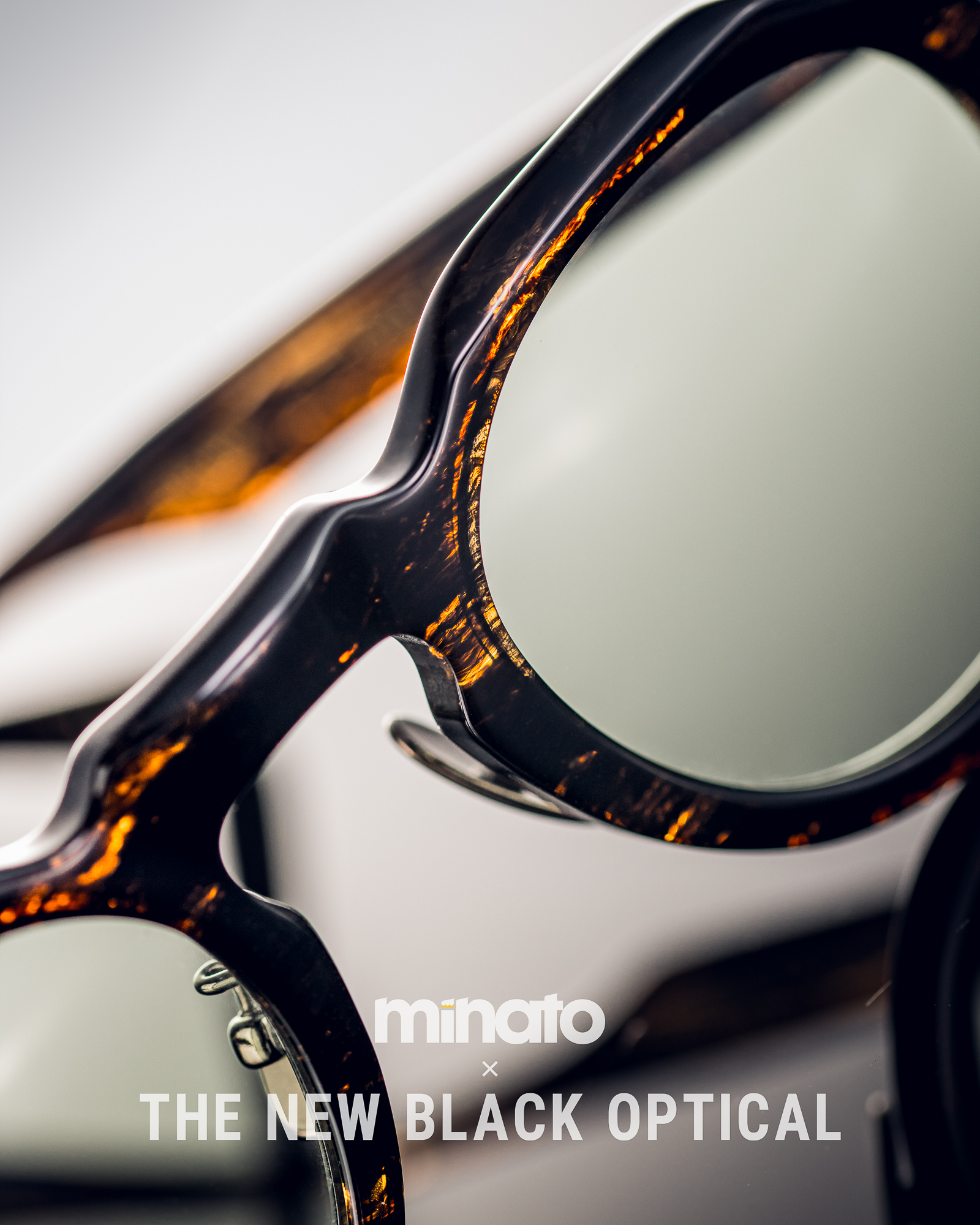 品川義則 X Minato X the new black optical Y1 Burning Wood Demi 木啡色