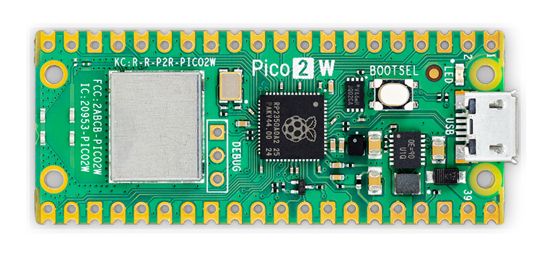 Raspberry Pi Pico 2 W,正面