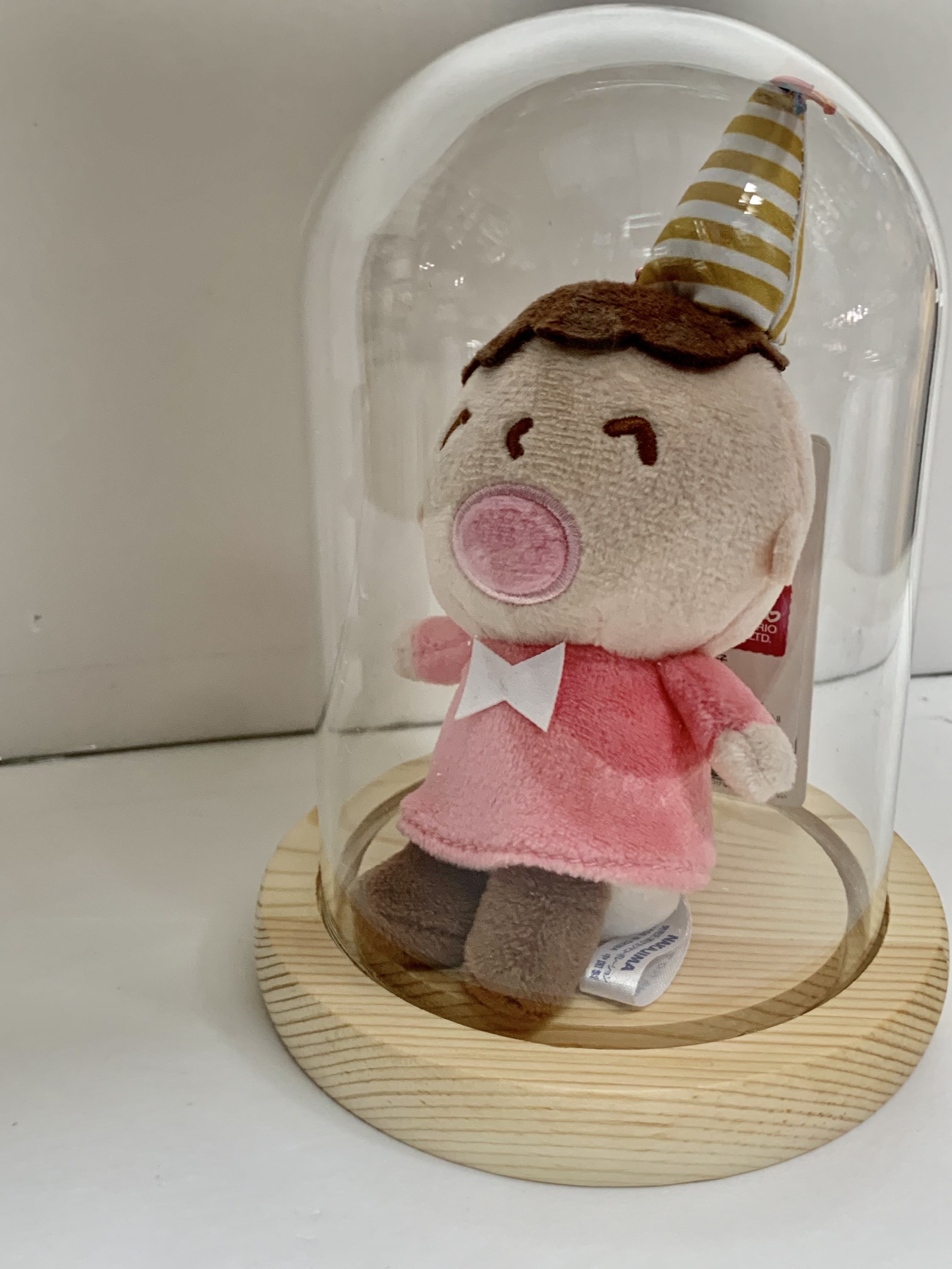 大口仔生日公仔連玻璃盒