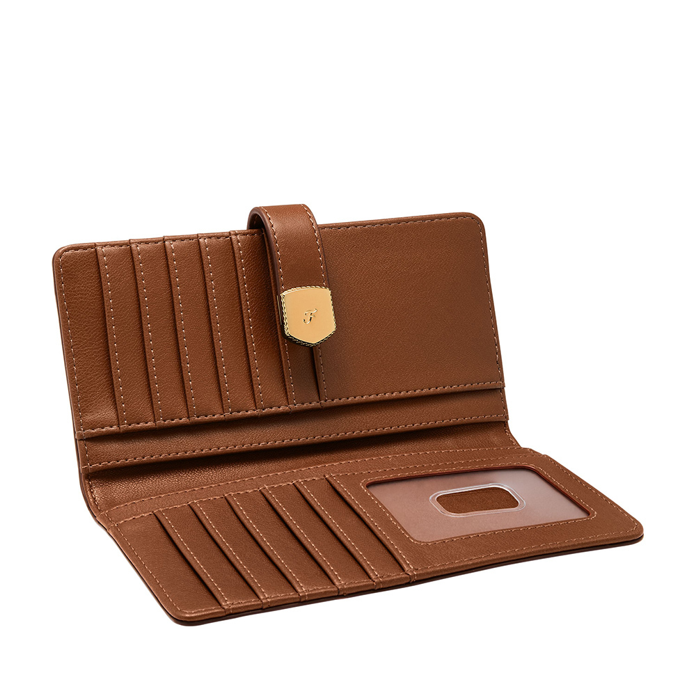 Lennox 真皮金釦中長夾-異色拼接 SL10089186