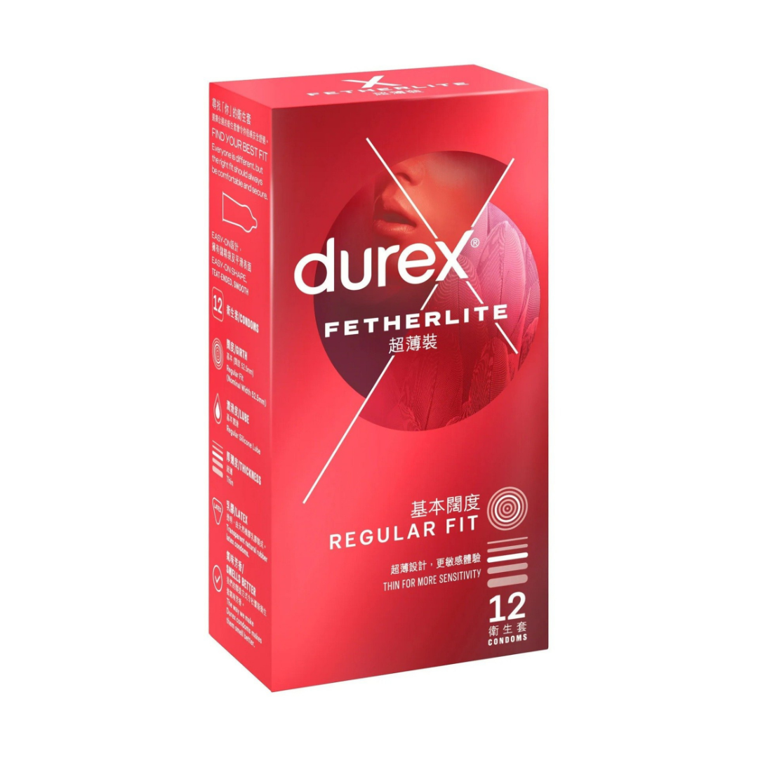 Durex 杜蕾斯 Fetherlite 超薄裝12片 (新舊包裝交替)