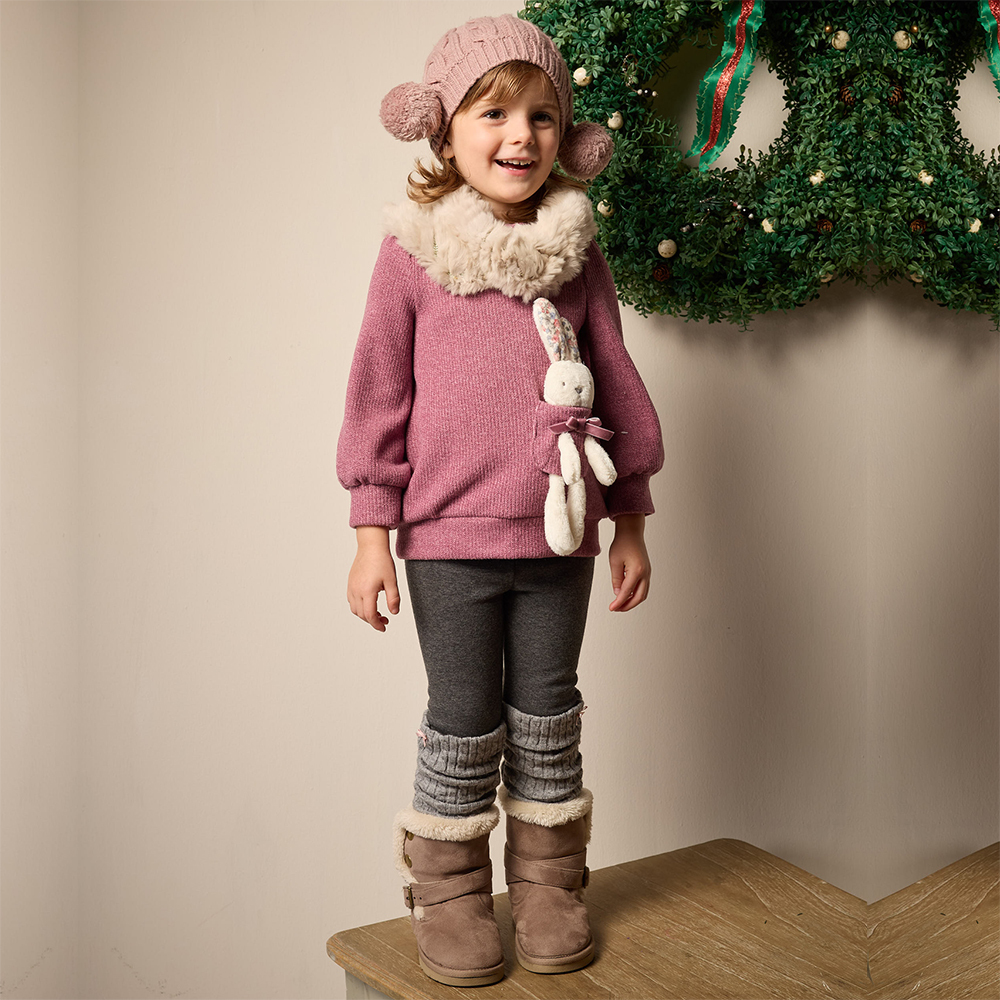 PIPPY 素面百搭內刷毛內搭緊身褲 灰