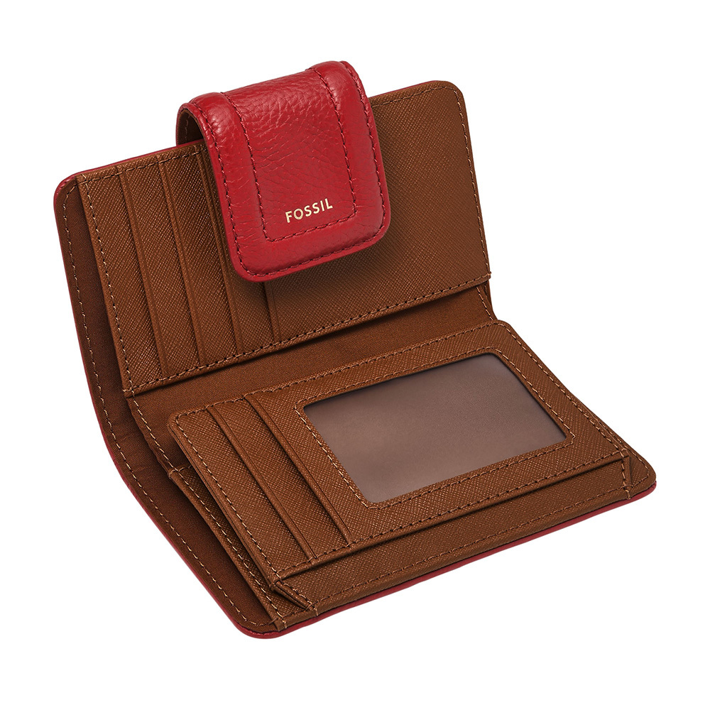 Madison 真皮釦式短夾-紅色 SWL2901600