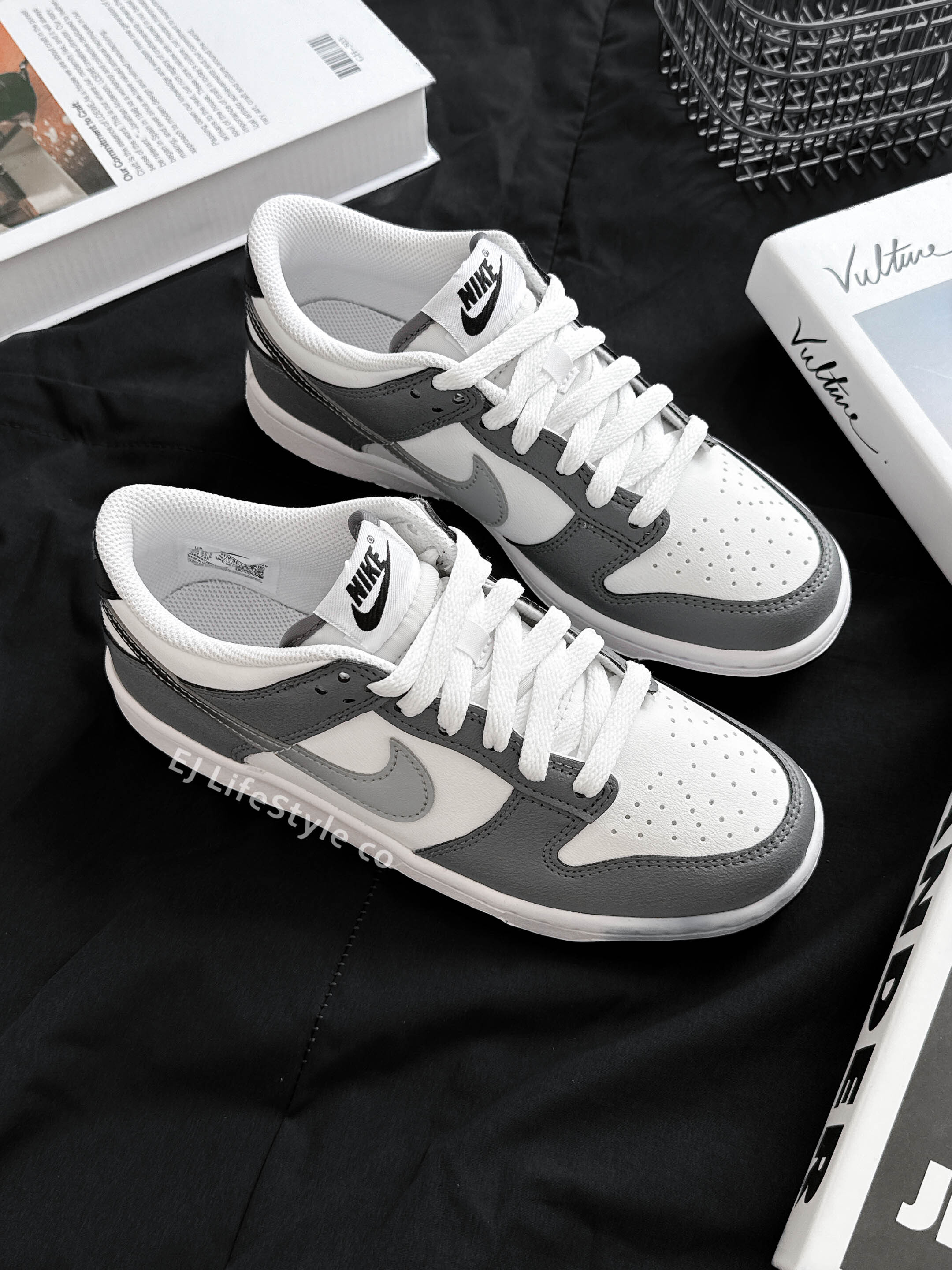 NIKE DUNK LOW GS ''Cool Grey'' 冷灰漸層 鐵灰色 銀灰 白色 大童鞋 HM9617-001 / 現貨