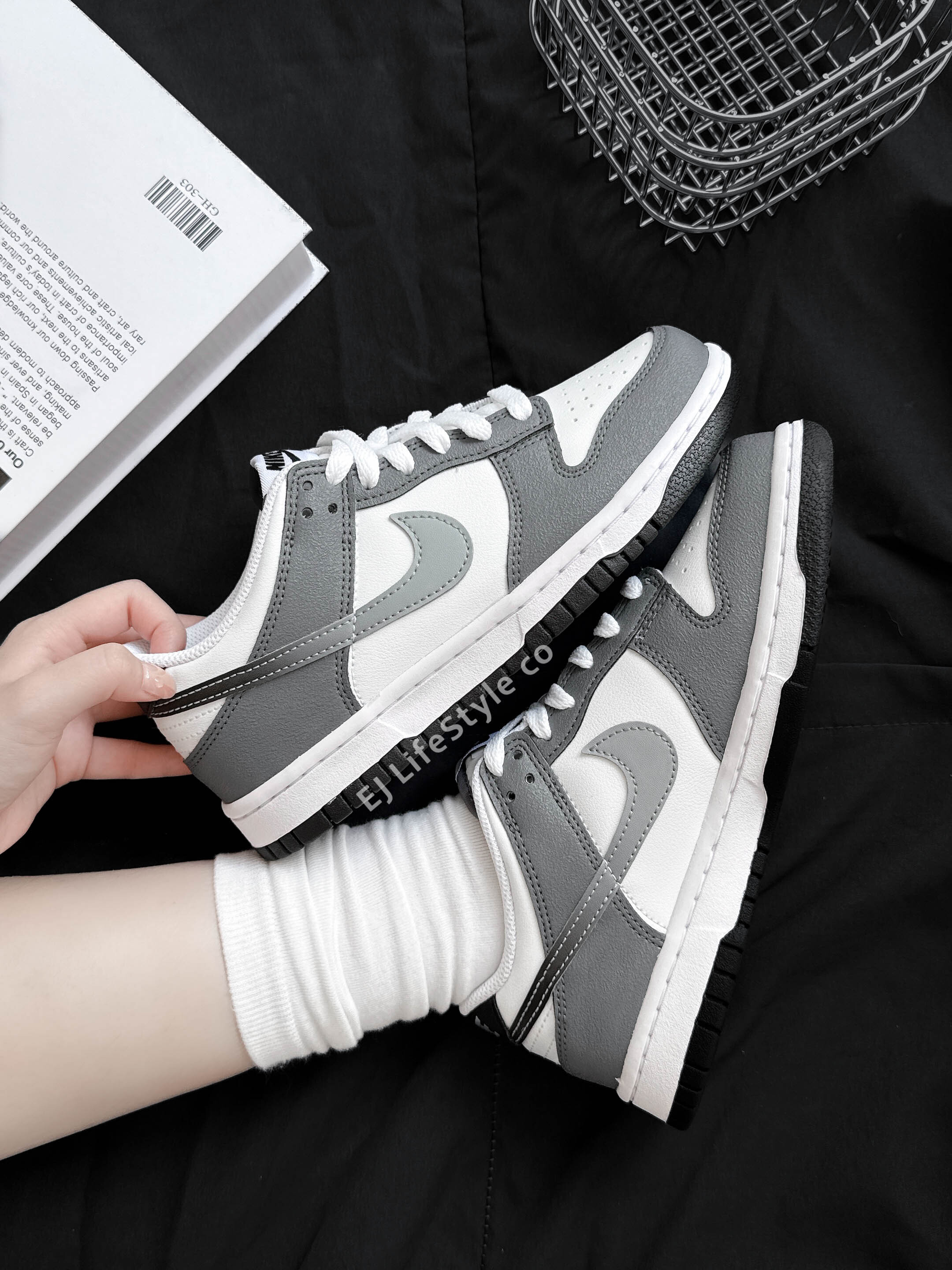 NIKE DUNK LOW GS ''Cool Grey'' 冷灰漸層 鐵灰色 銀灰 白色 大童鞋 HM9617-001 / 現貨