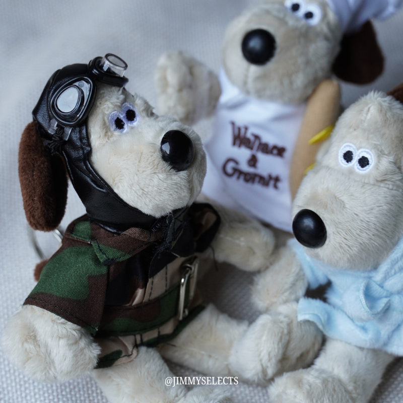 【Korean Edition】Wallace & Gromit Plush Keychain Series｜Pilot / Chef / Bathrobe Gromit｜Cute Soft Toy