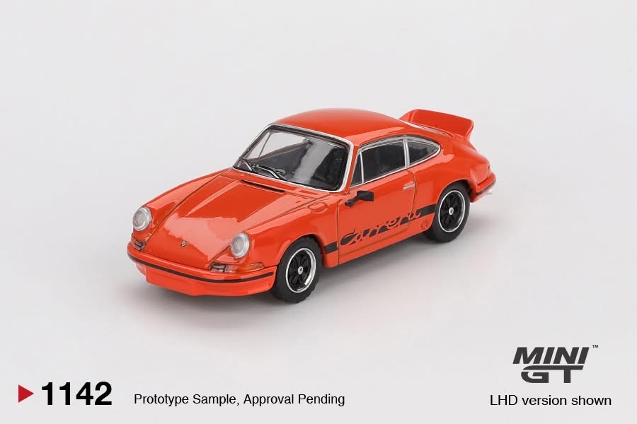 預訂 Pre-order - MiniGT 1142 Porsche 911 Carrera RS 2.7 Tangerine with Black Livery