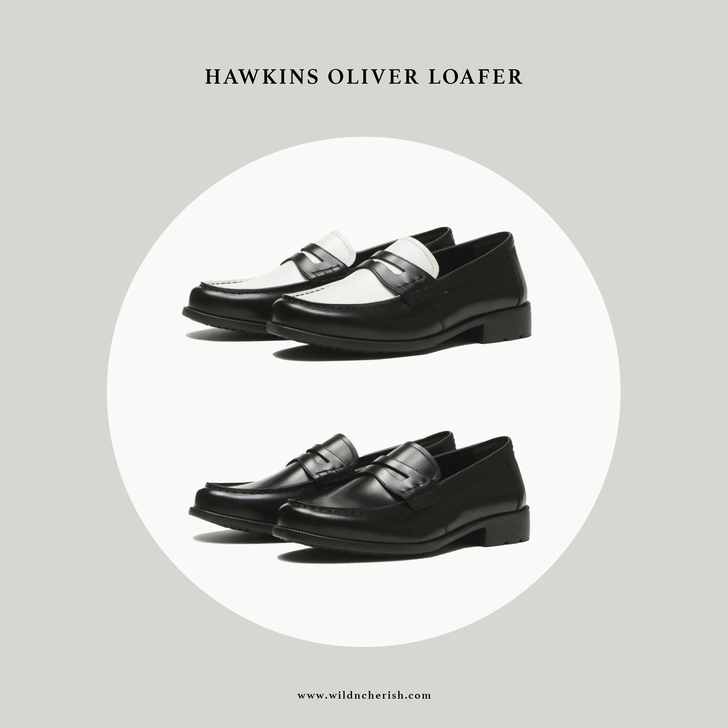 預訂 | HAWKINS OLIVER LOAFER 加工真皮 樂福鞋 黑色 黑白色