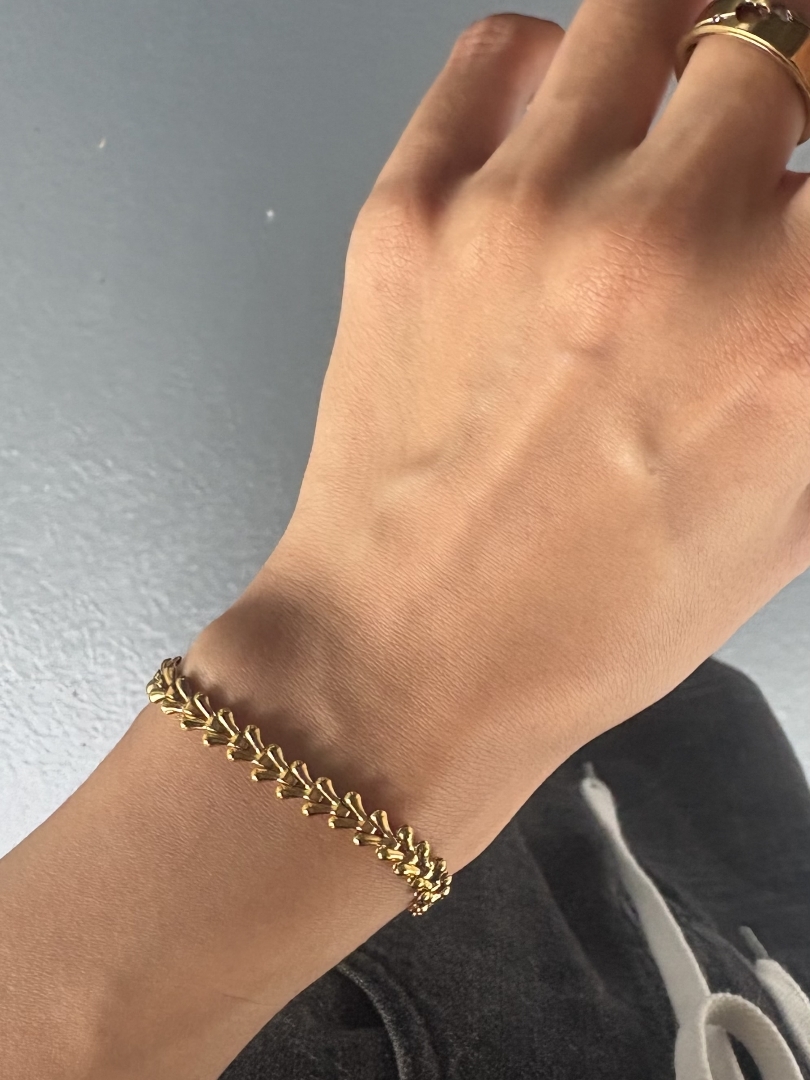 leaf chain bracelet
