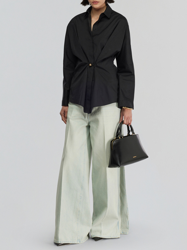 Semicouture  腰造型襯衫(黑)