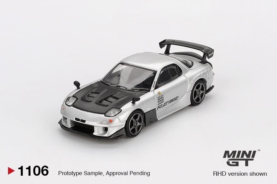 預訂 Pre-order - MiniGT 1106 Mazda RX-7 RE-Amemiya Silver Metallic