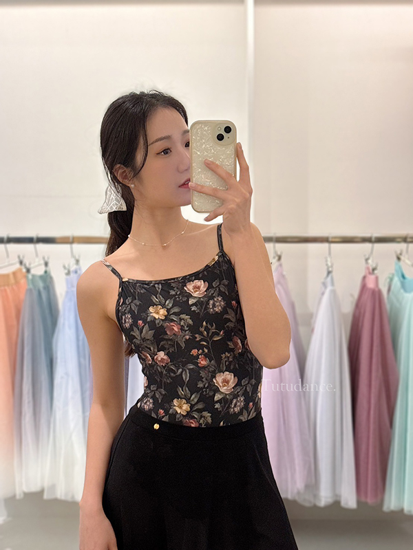 韓國 Byplie【BY-Leotard01 印花細肩帶舞衣】