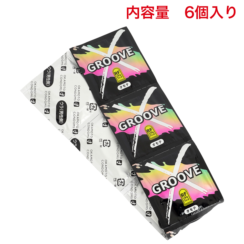 岡本 GROOVE X 高潤滑超貼 (日本版) 6 片裝 乳膠安全套