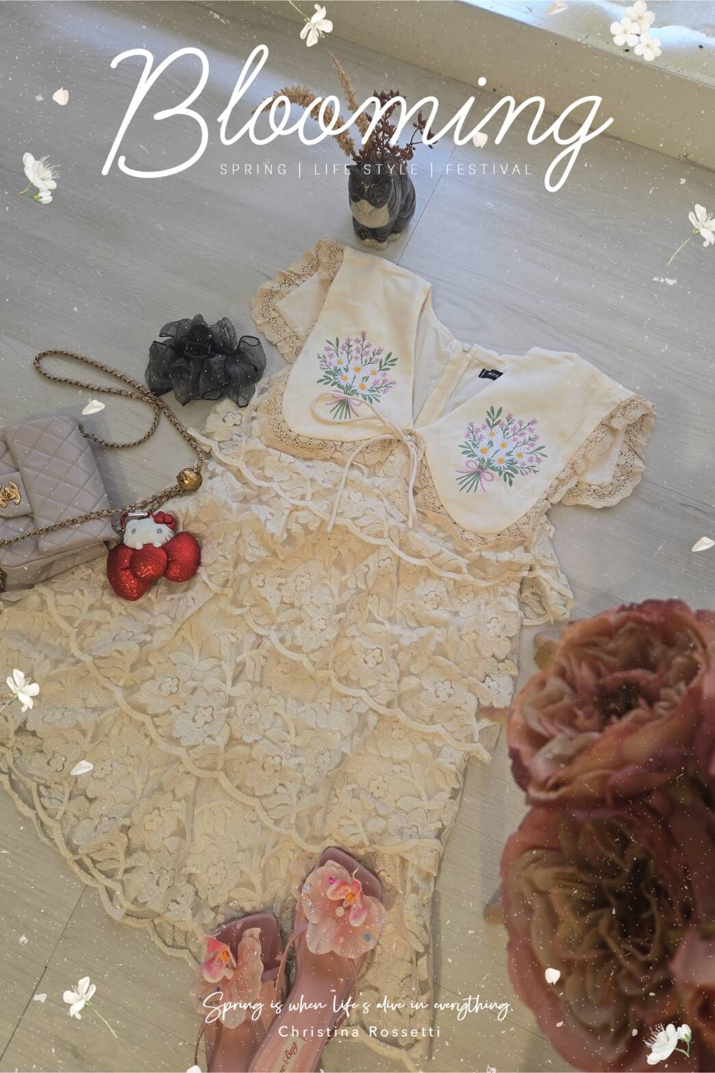 隱藏版泰貨-刺繡緹花蕾絲洋