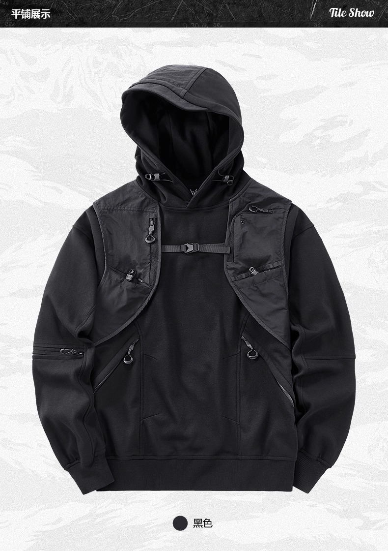 𝙏𝙀𝘾𝙃𝙒𝙀𝘼𝙍 機能假兩件連帽衛衣