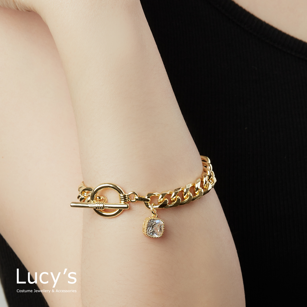 璀璨方塊 T扣手鍊 (二色) (125441/125442)