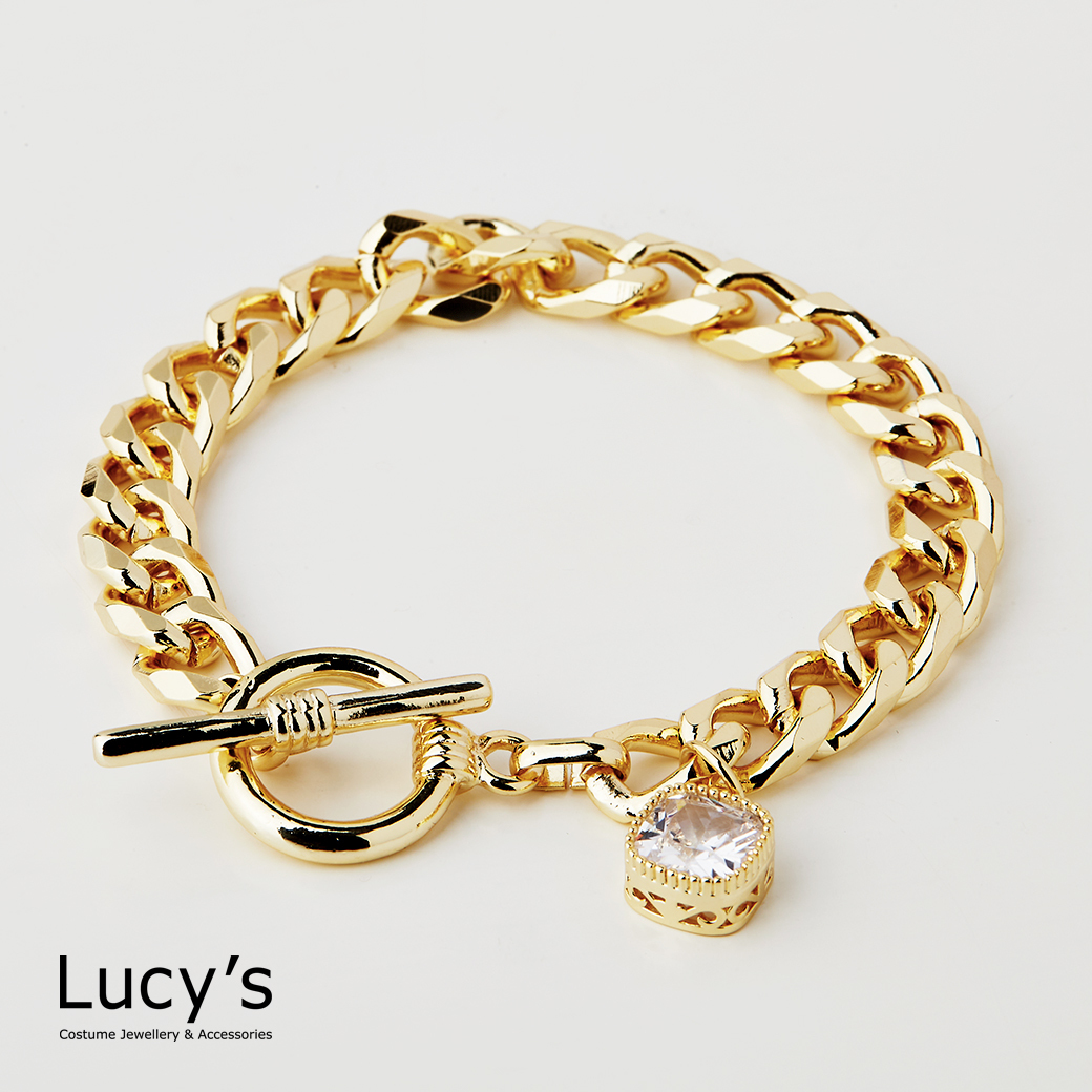 璀璨方塊 T扣手鍊 (二色) (125441/125442)