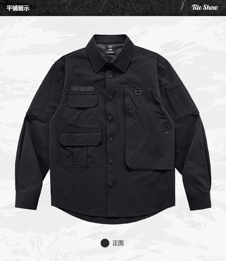𝙏𝙀𝘾𝙃𝙒𝙀𝘼𝙍 工裝多口袋機能長袖襯衫