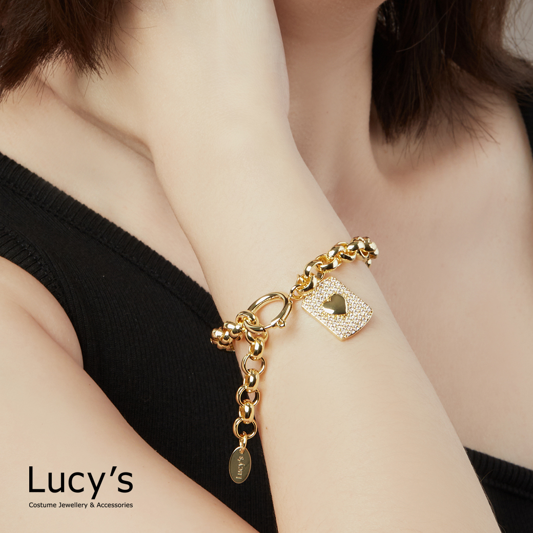 愛情盾牌 手鍊 (二色) (125434/125435)