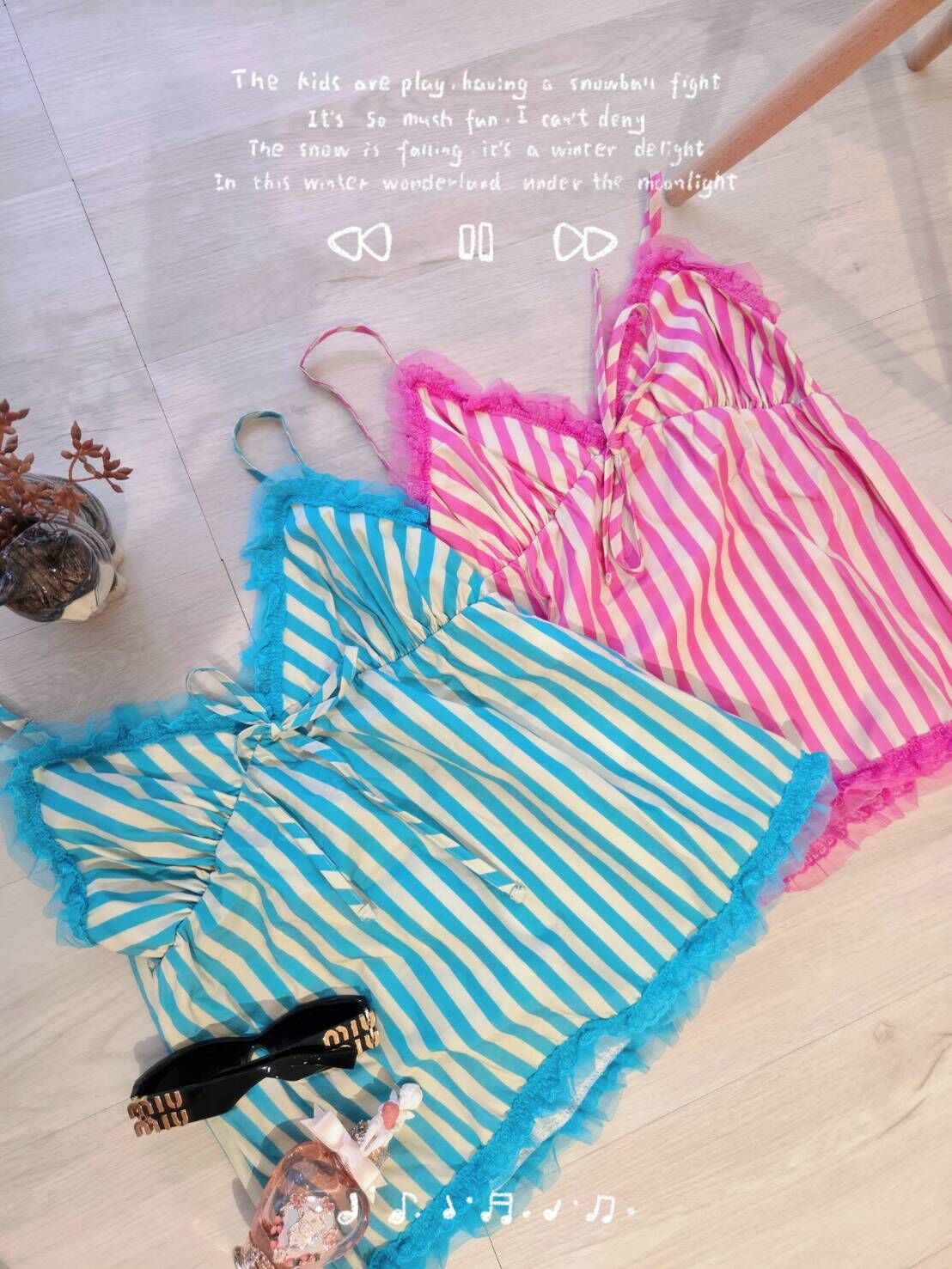 隱藏版韓貨-網紗條紋背心