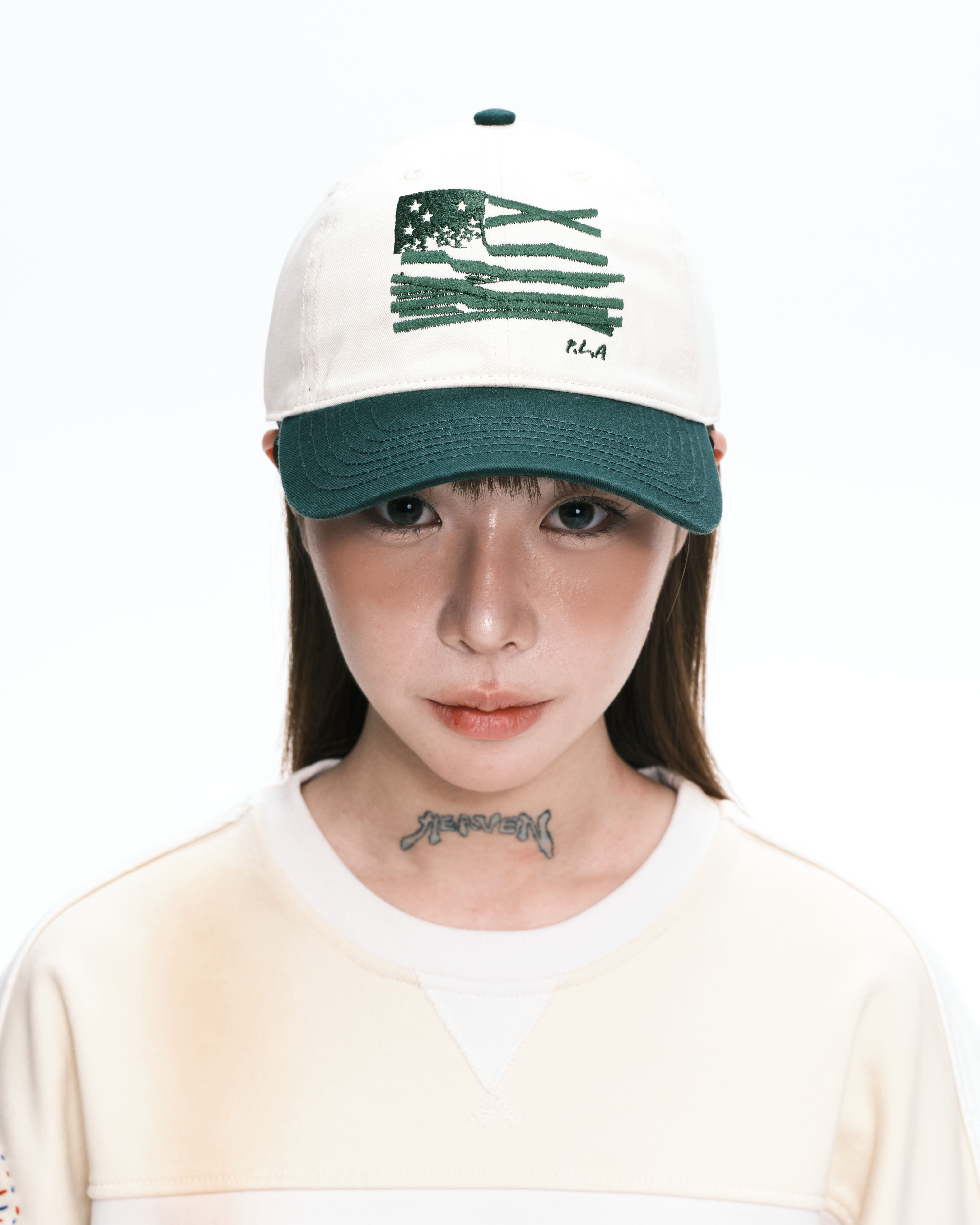 PLATEAU STUDIO｜Flag Cap (Green / Beige)