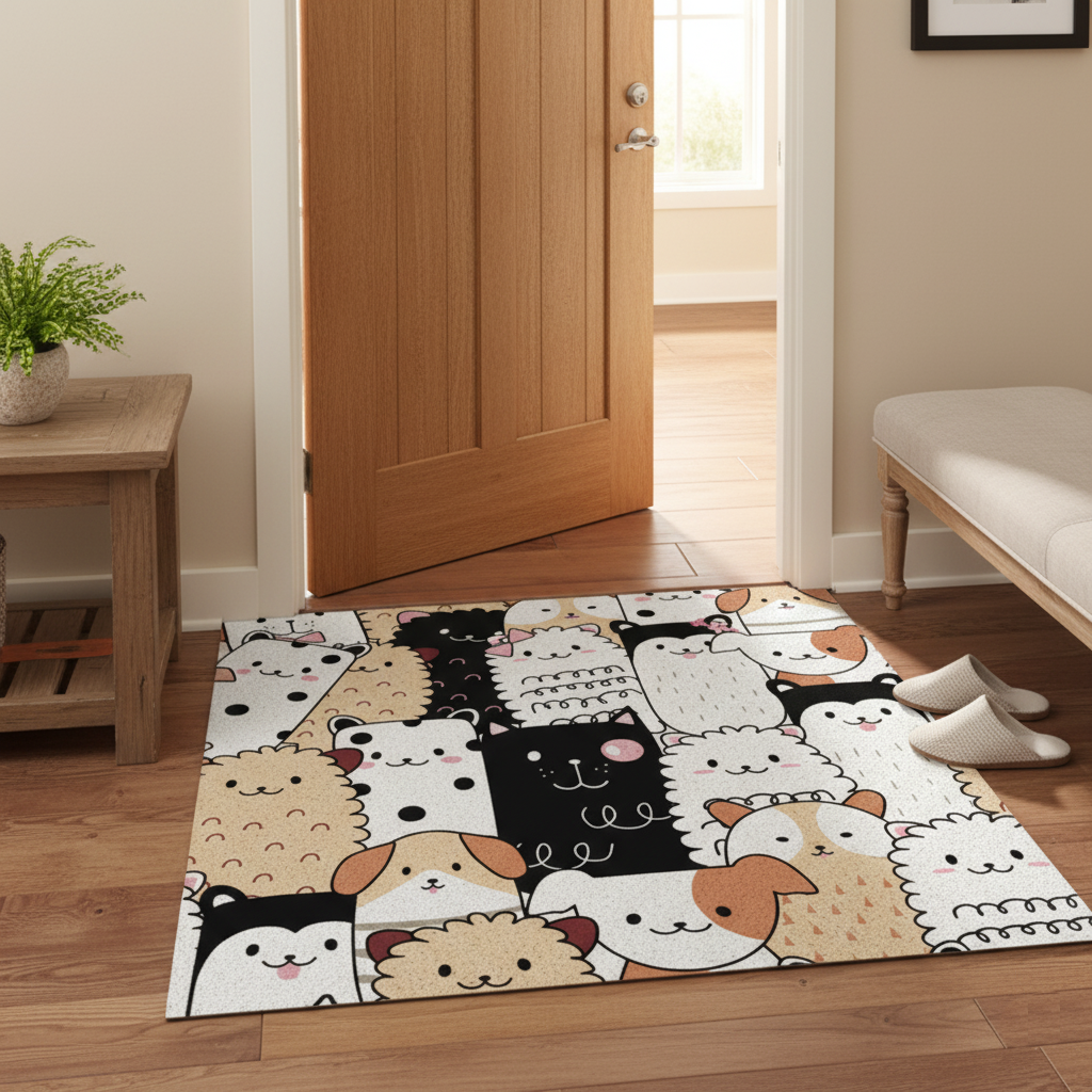 萌寵小夥伴除塵地墊