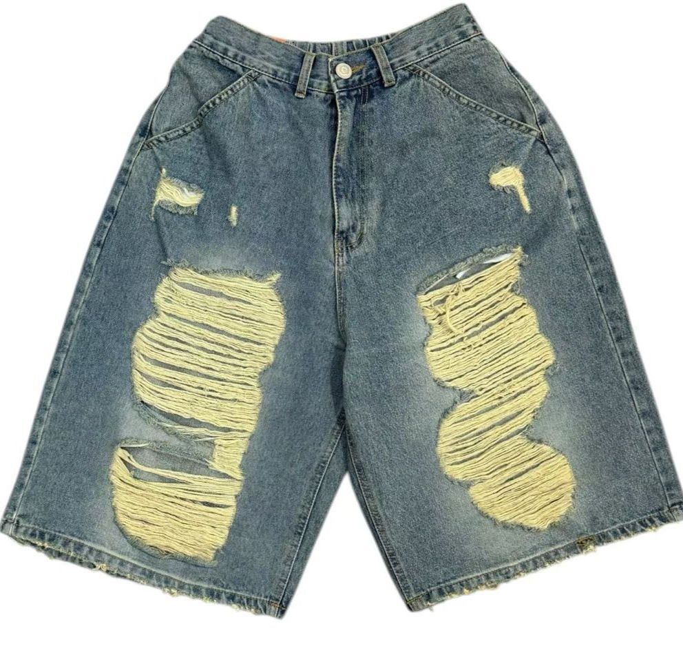 洗水破洞牛仔短褲 P3186