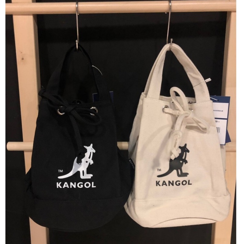KANGOL Canvas Bucket Shoulder Bag 黑色水桶包／側背包