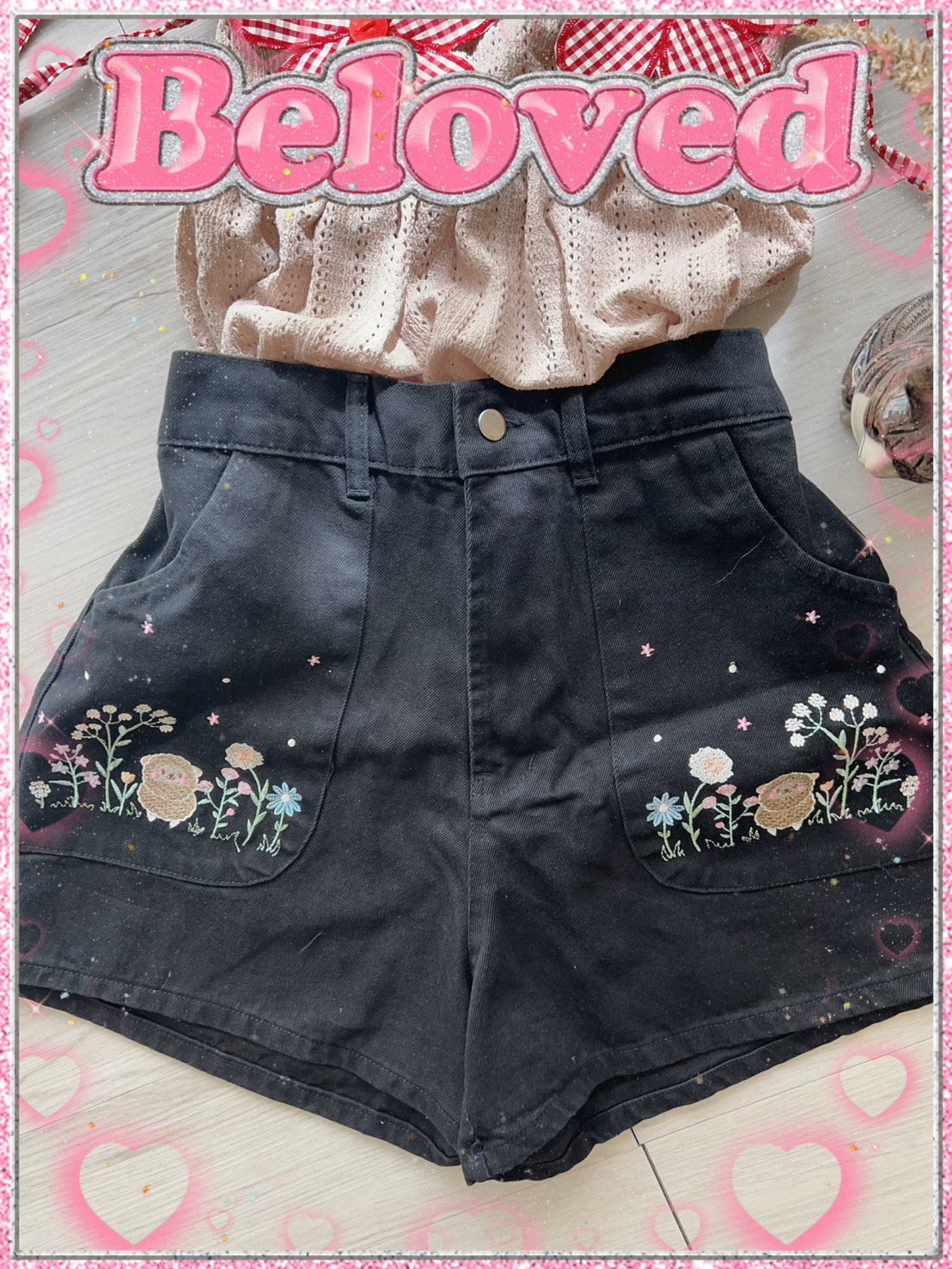 朵塔-小羊刺繡褲（3XL）