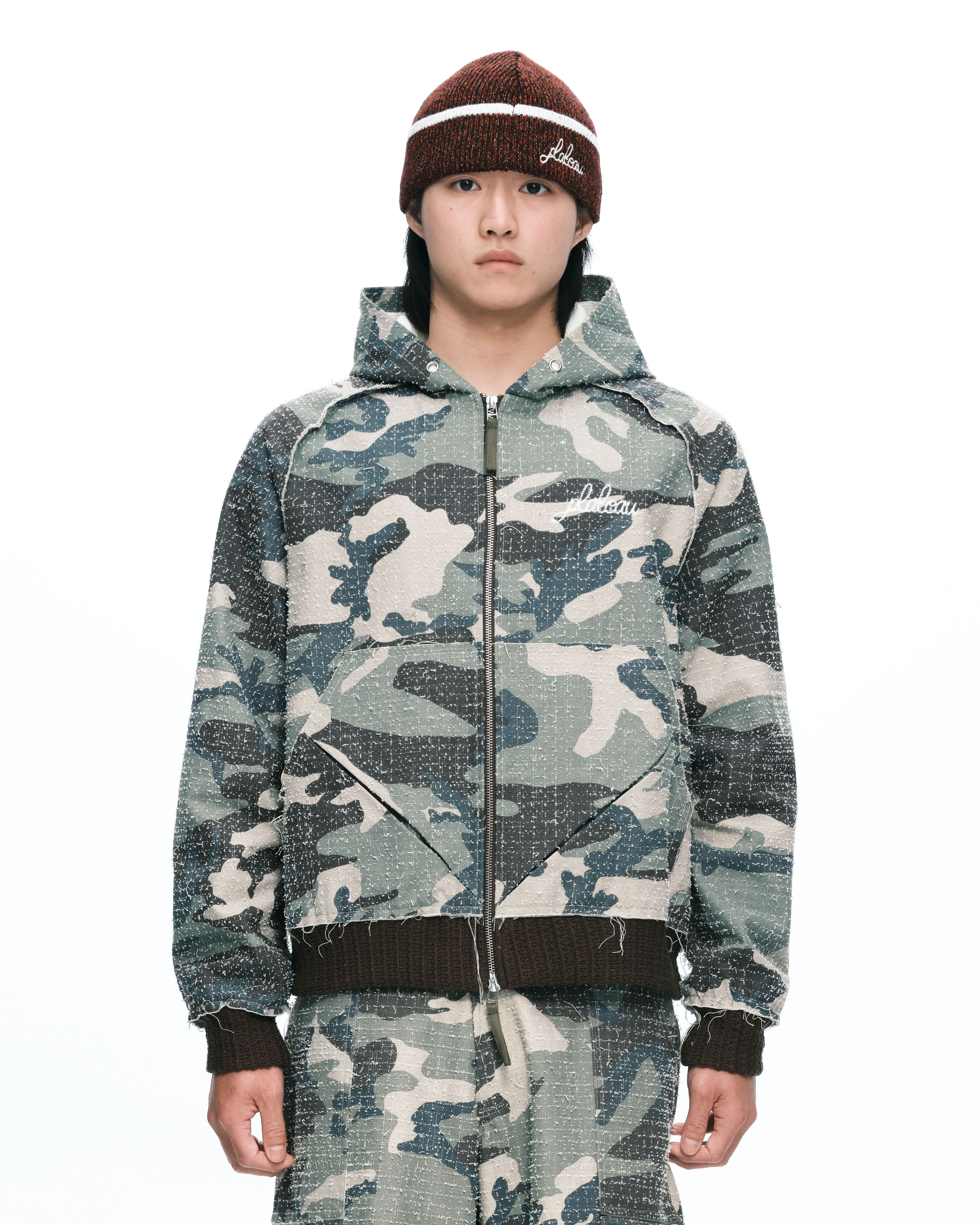 PLATEAU STUDIO｜Camo zip-up (Green Camo)