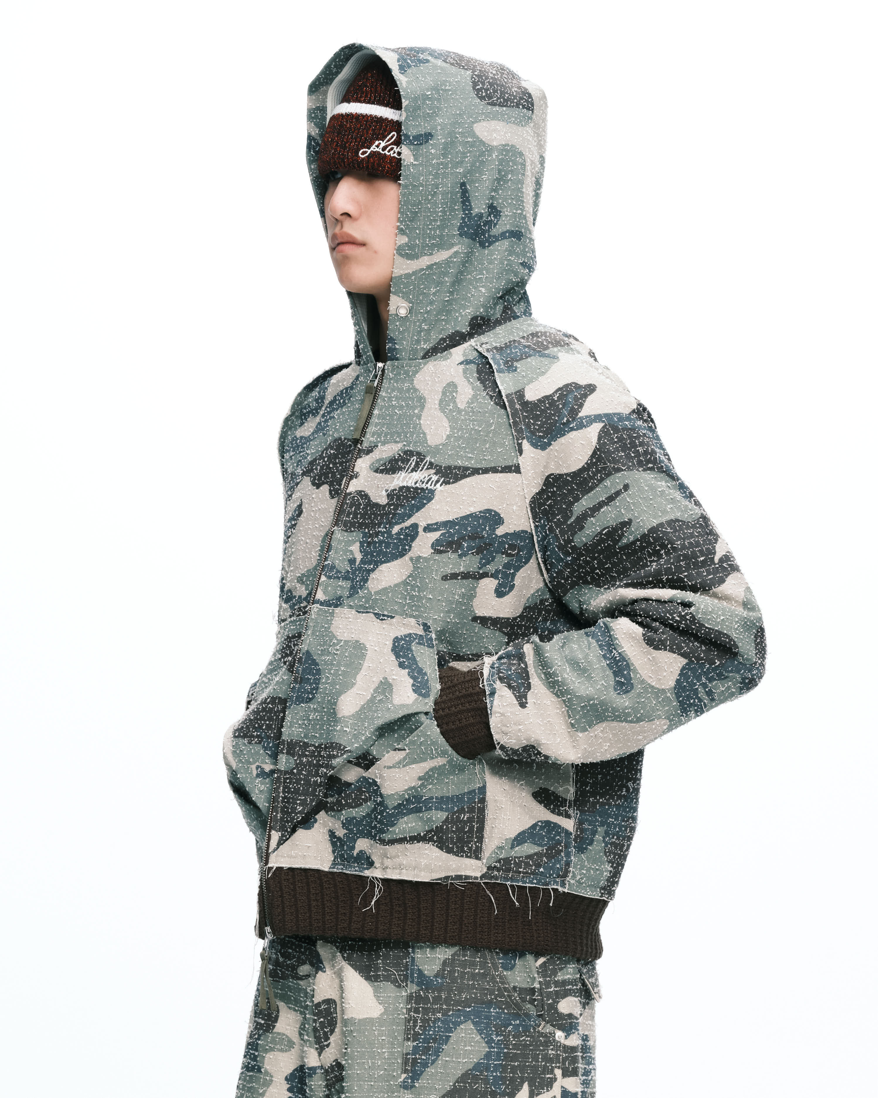 PLATEAU STUDIO｜Camo zip-up (Green Camo)