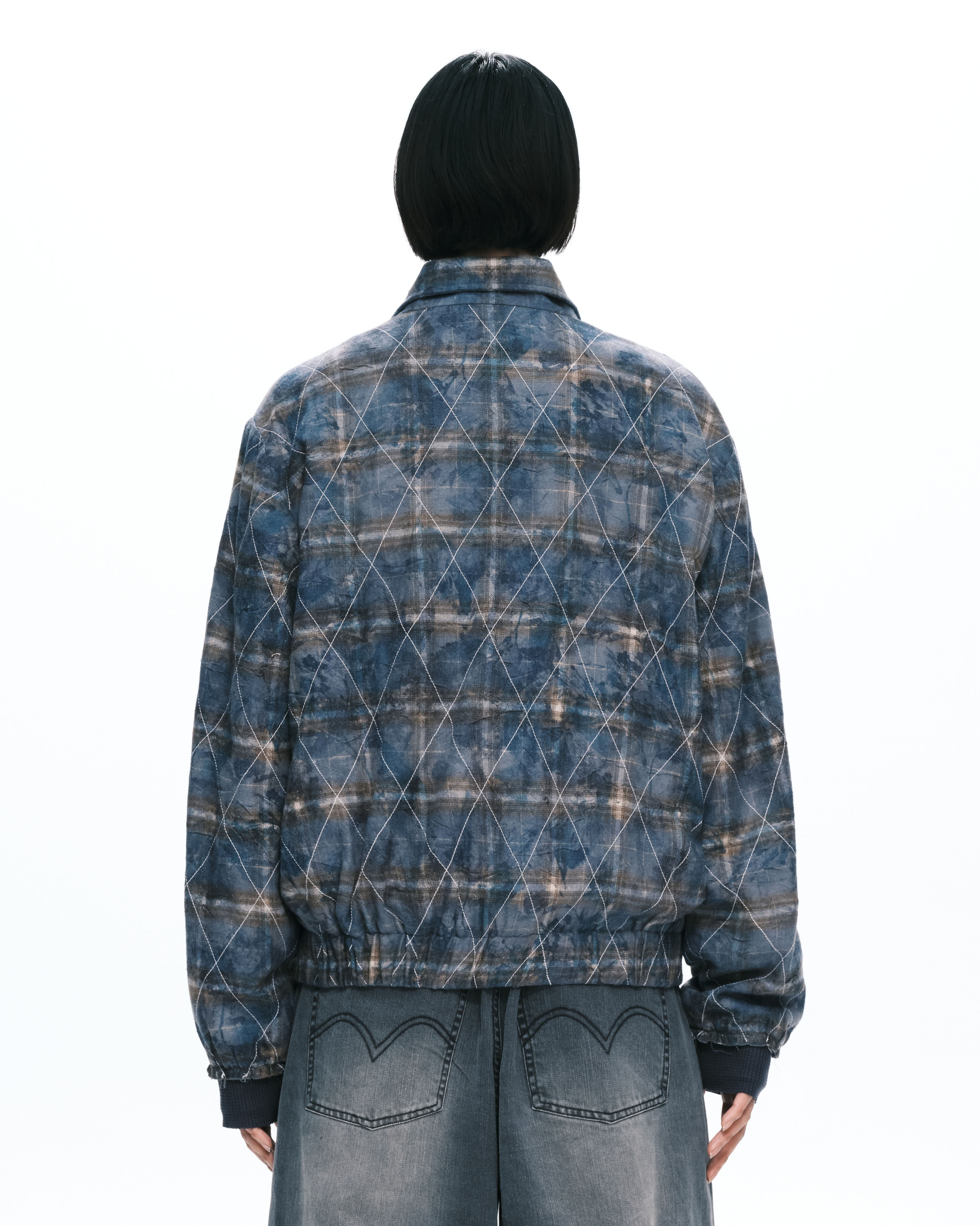 PLATEAU STUDIO｜Zipper blouson (Dirty Blue)