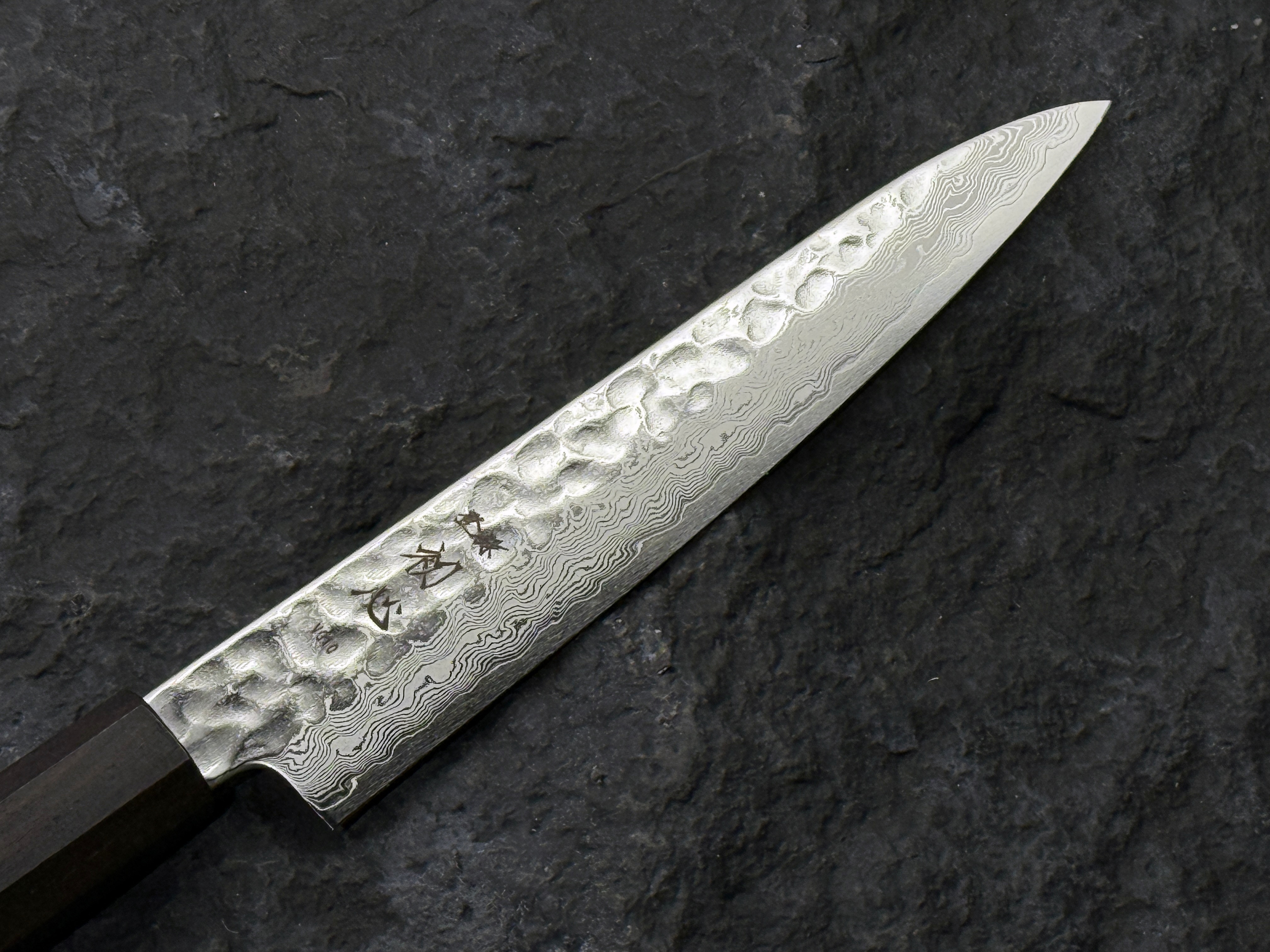 初心 VG-10 33層大馬士革鋼 槌目 小刀 黑檀柄