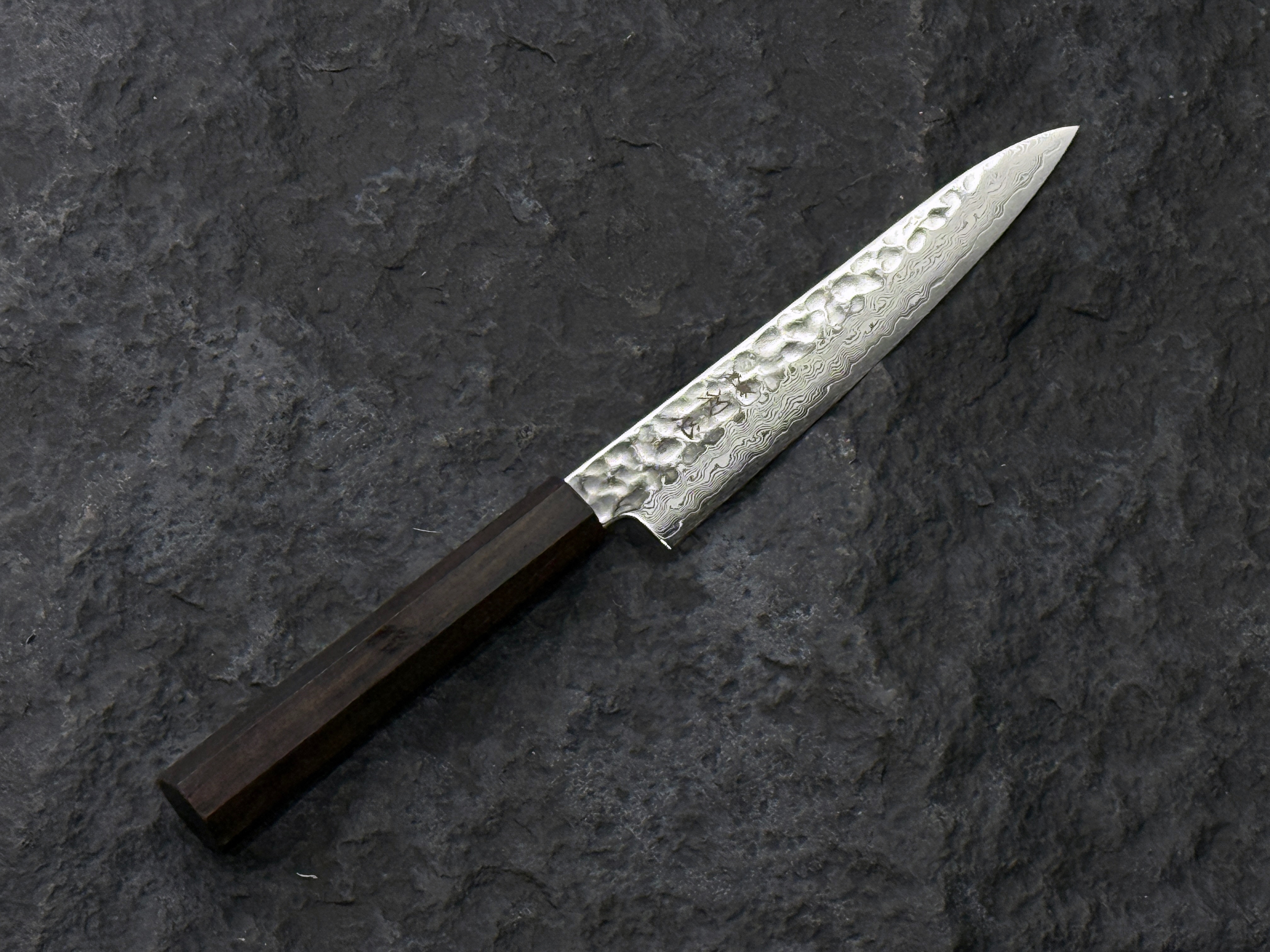 初心 VG-10 33層大馬士革鋼 槌目 小刀 黑檀柄