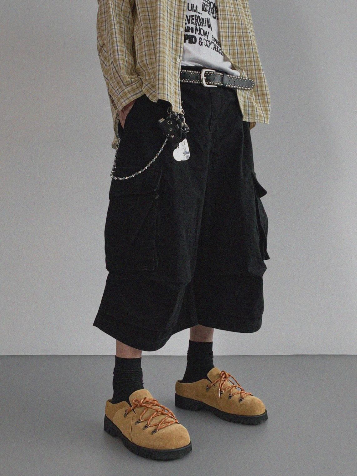 淨色工裝短褲 WELL DONE-127P