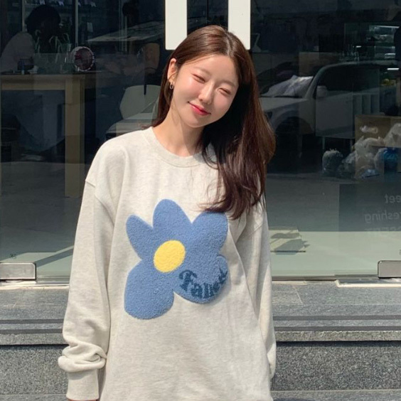 韓國 Fallett Boucle Flower Sweatshirt 大學T 2025年款