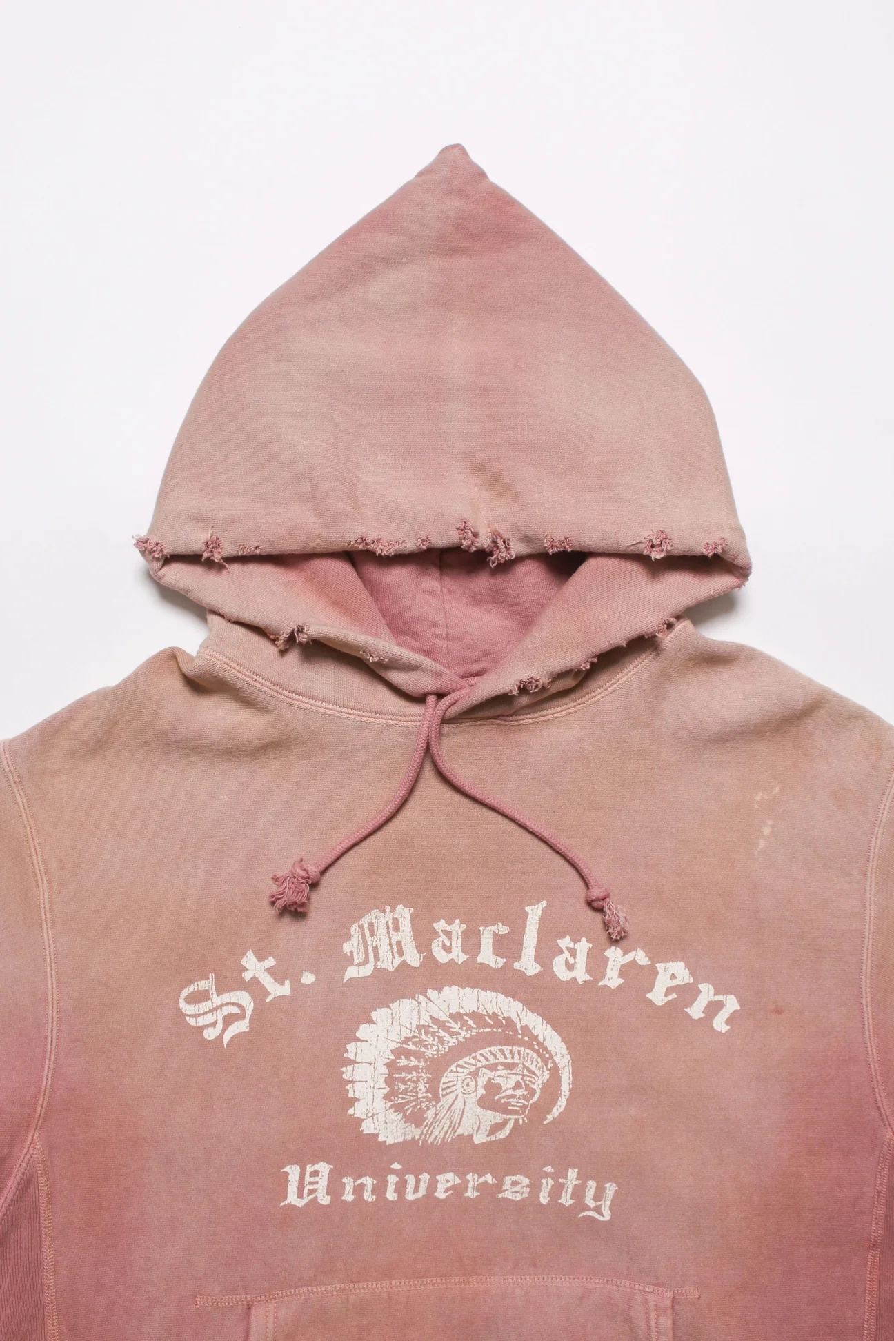 BOW WOW - ST. MACLAREN UNIV. HOODIE AGED / AGED PINK