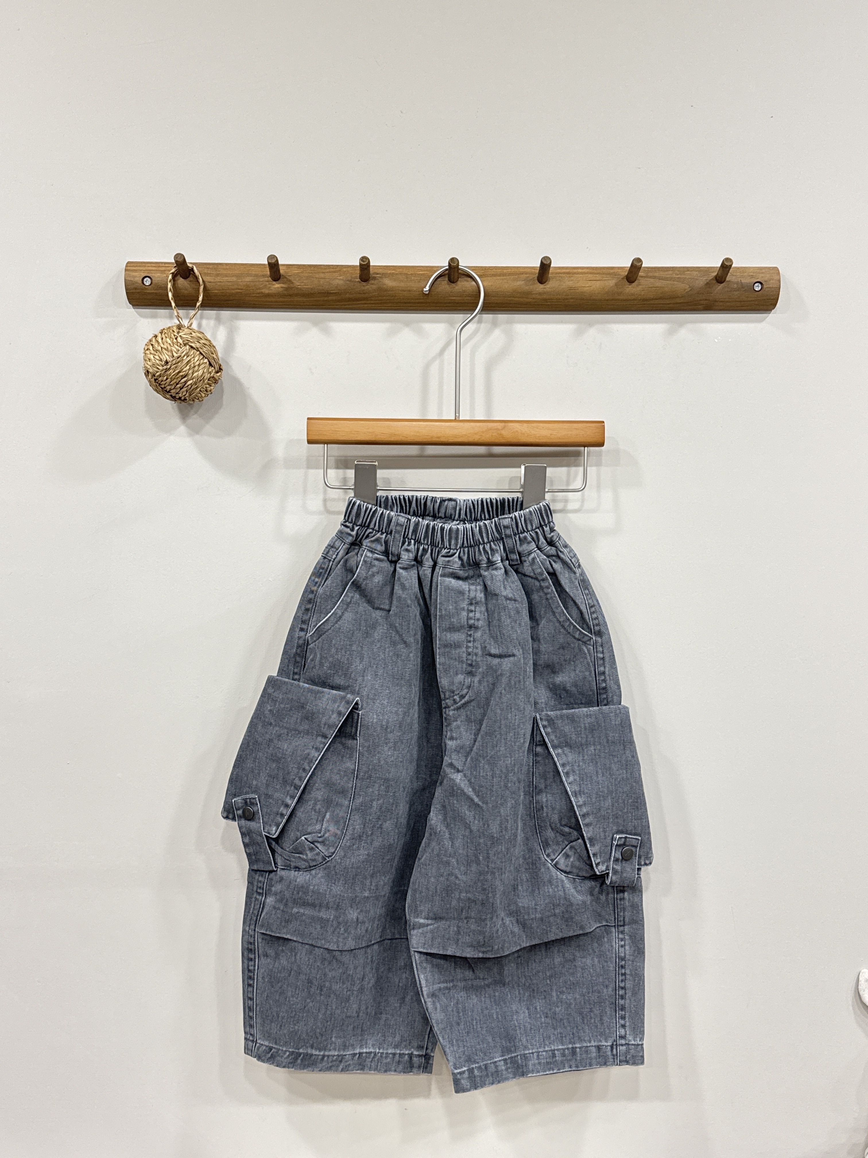 A03165特殊口袋設計工裝褲