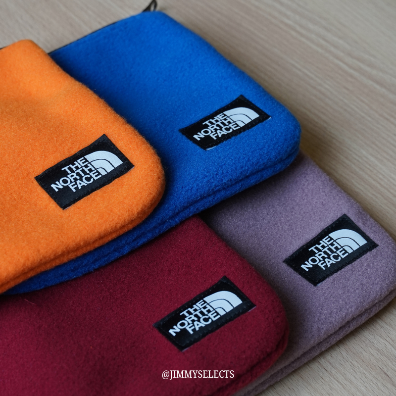 【The North Face】Fleece Zip Pouch Bag｜4 Colors: Bright Orange / Klein Blue / Burgundy / Mauve Pink｜Soft & Scratch-Resistant Minimalist Style