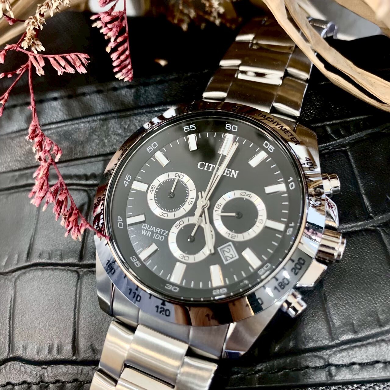 【CITIZEN 星辰】石英款三眼計時腕錶AN8230-59E 44mm 現代鐘錶