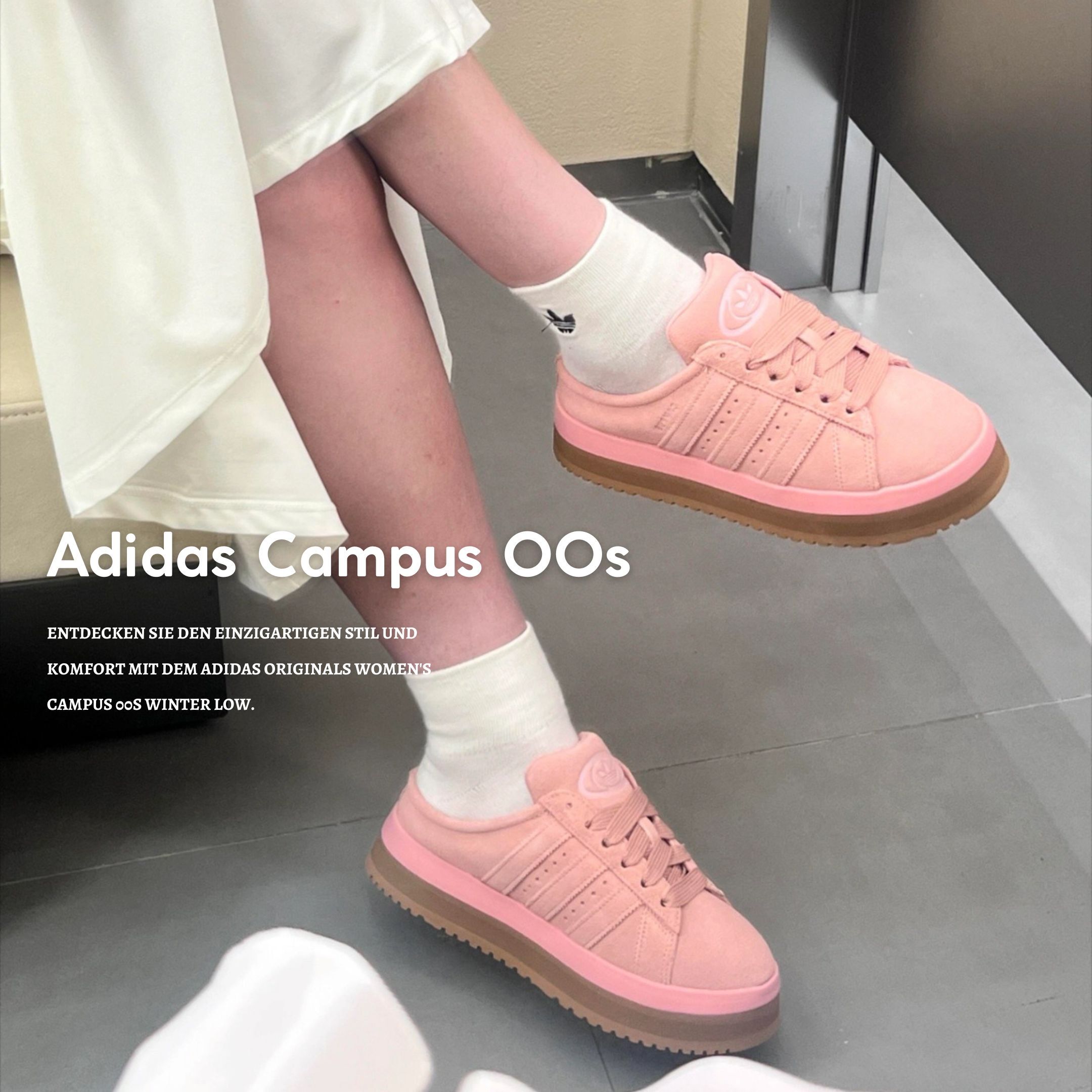 NICEDAY 現貨 Adidas Originals Campus 00s 粉色 麂皮 半拖鞋 懶人鞋 拖鞋 輕便 桃紅 JR3238