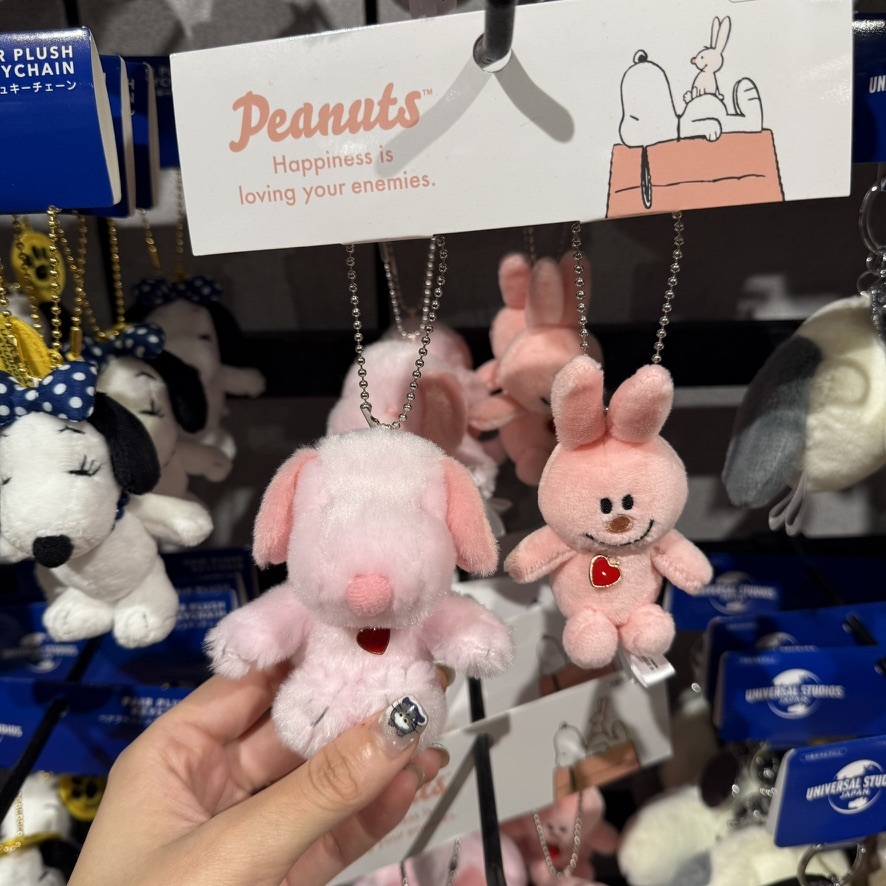 現貨┃日本環球 史努比 粉紅色 兔子 吊飾