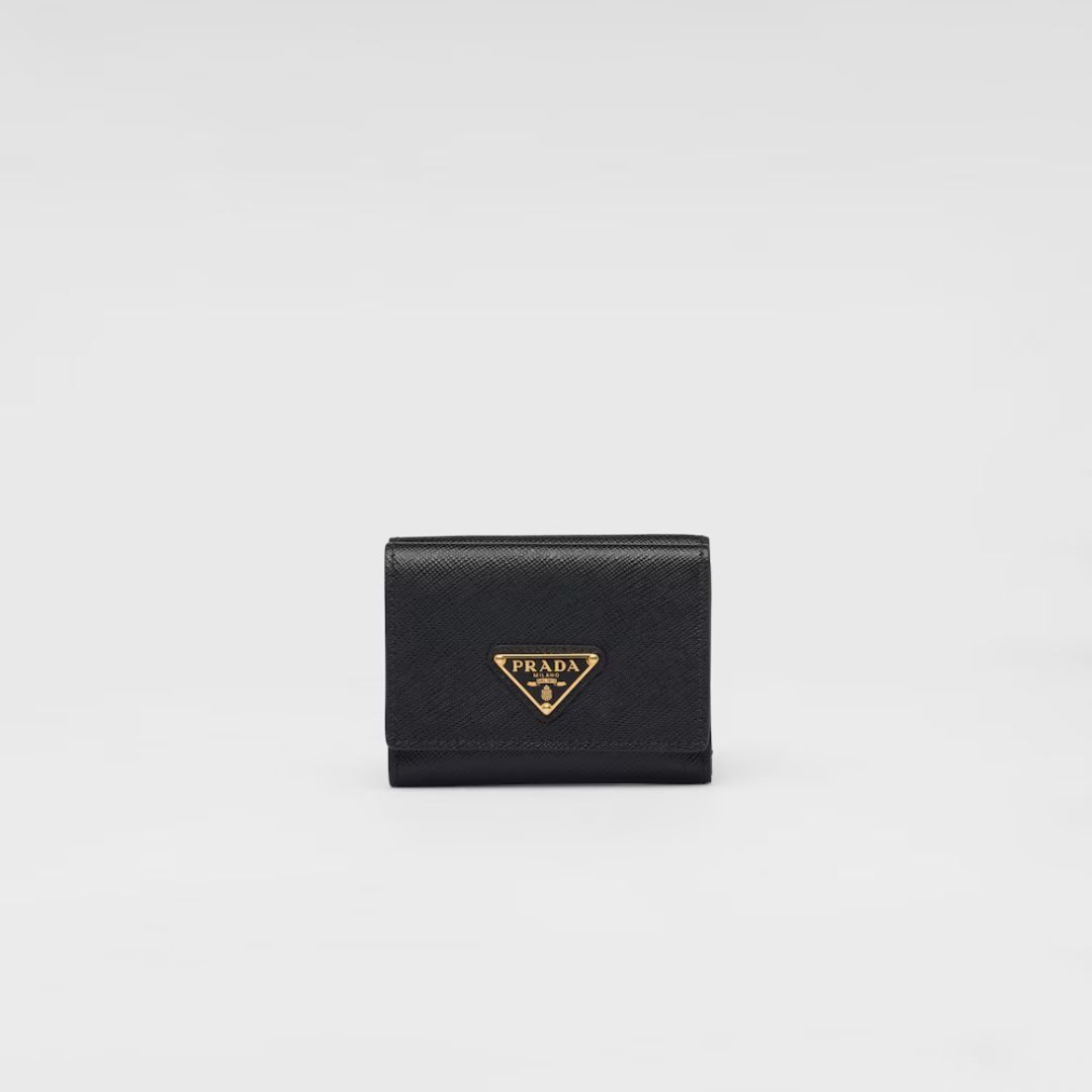 1PD0911-041 PRADA Small Saffiano Leather Wallet Black #1MH042QHH (W-EU-E)